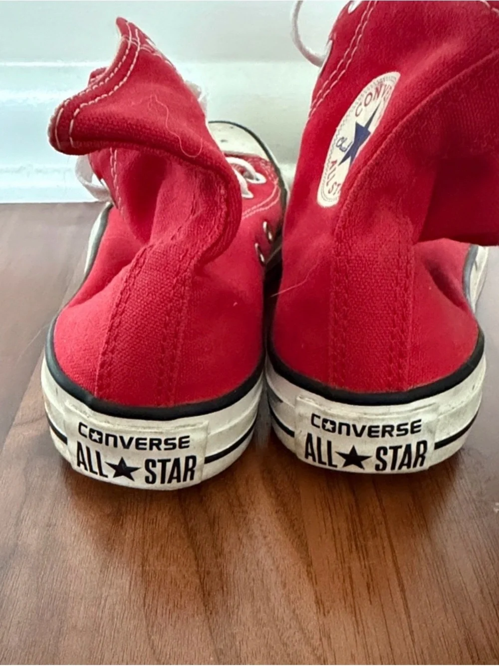 Converse Kids High-Top Sneakers in Red and White